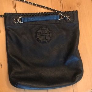 tory burch large black purse